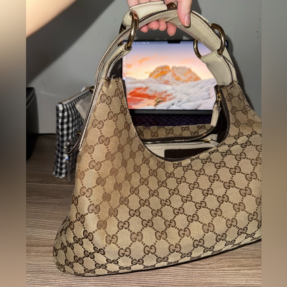 Gucci canvas hobo bag medium - Picture 3 of 9